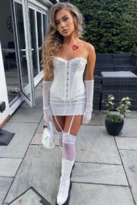 Gabriella Howell white dress