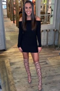 Katie Zelem black dress