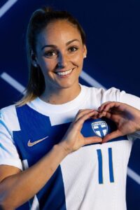 Nora Heroum Finland soccer babe