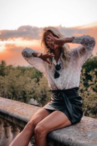 Sofia Jakobsson leather skirt