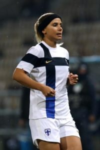 Tuija Hyyrynen hot footballer