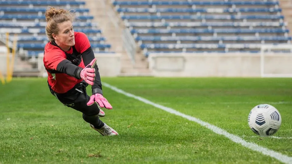 Alyssa Naeher in ground
